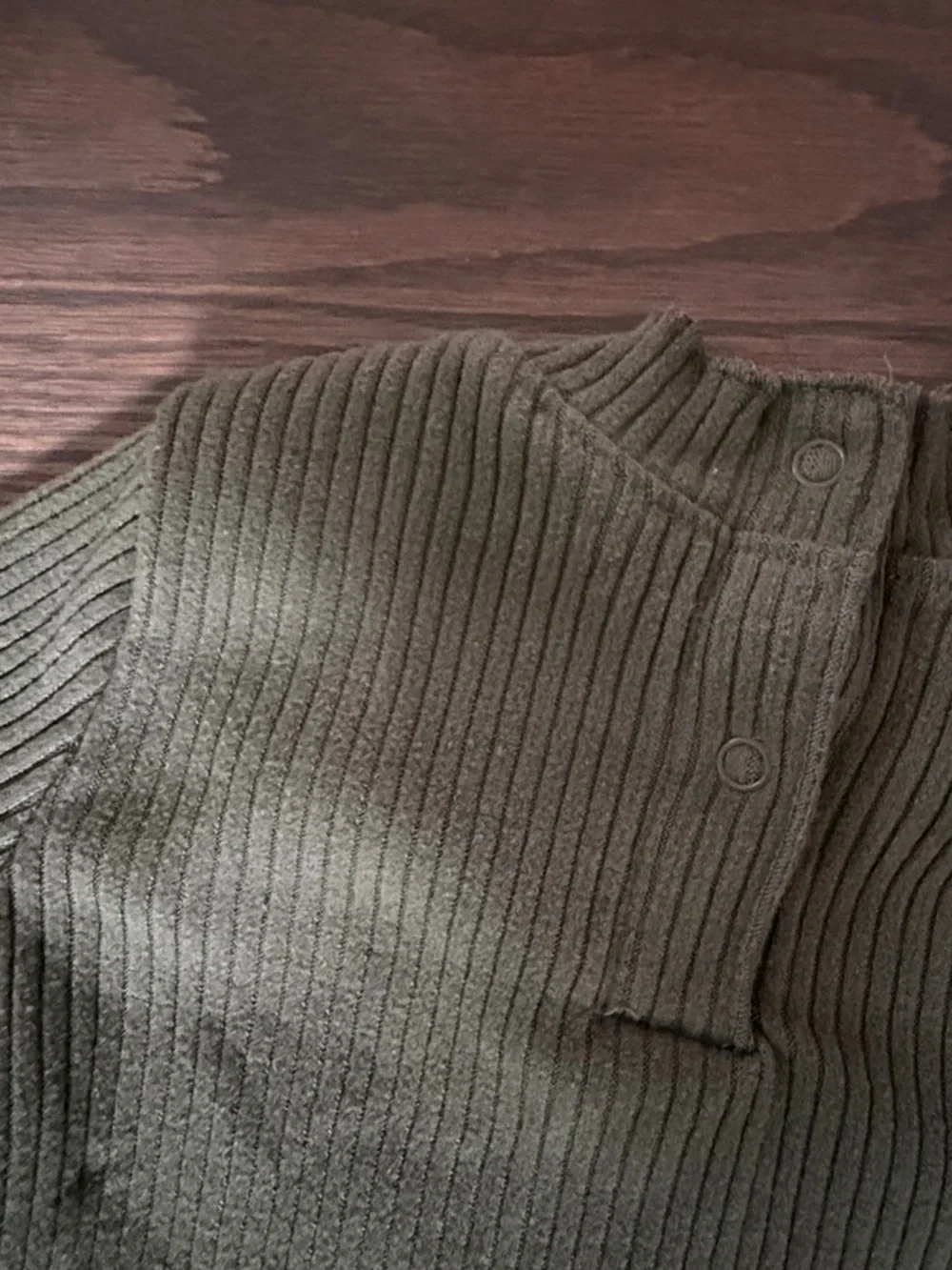 Old Navy Olive Green Ribbed Flare Pants Set | 6-12M